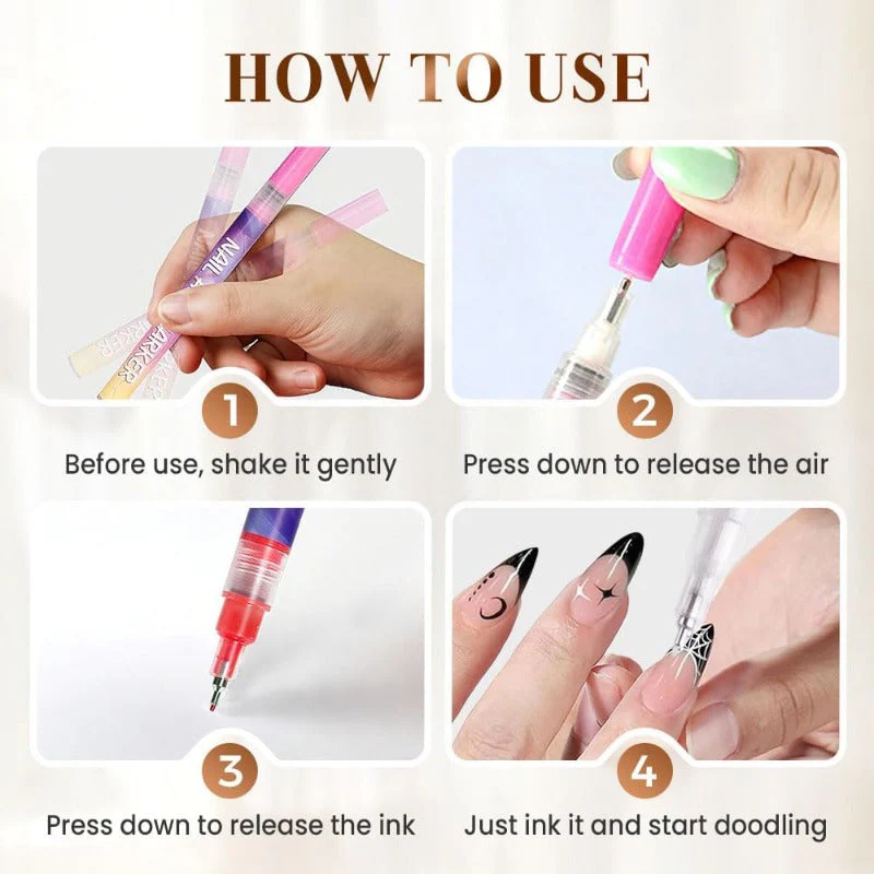 GlamDash 12 Colors Graffiti Dotting Painting Marker Pen Kit - Image 4