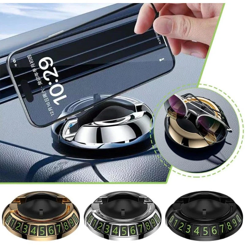 2-in-1 Dashboard Phone Holder & Hidden Number Plate - Image 2