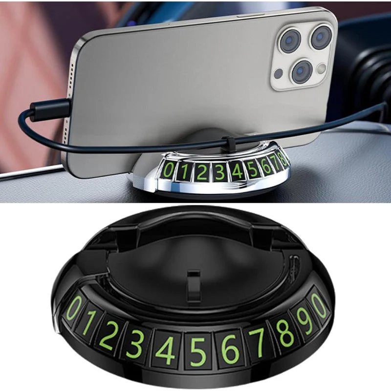 2-in-1 Dashboard Phone Holder & Hidden Number Plate - Image 7