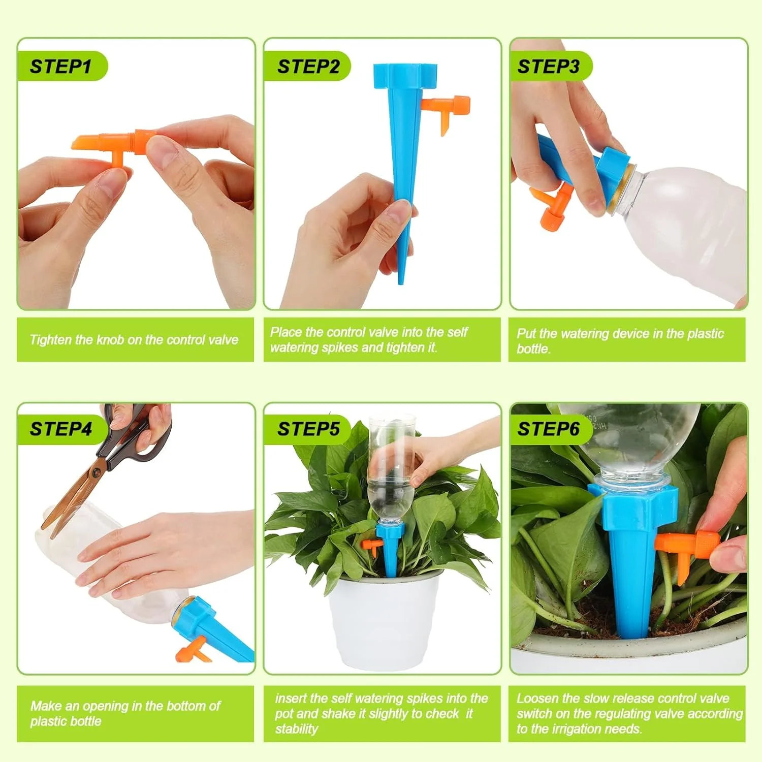 Adjustable Bottle-Top Plant Watering Spikes - Image 5