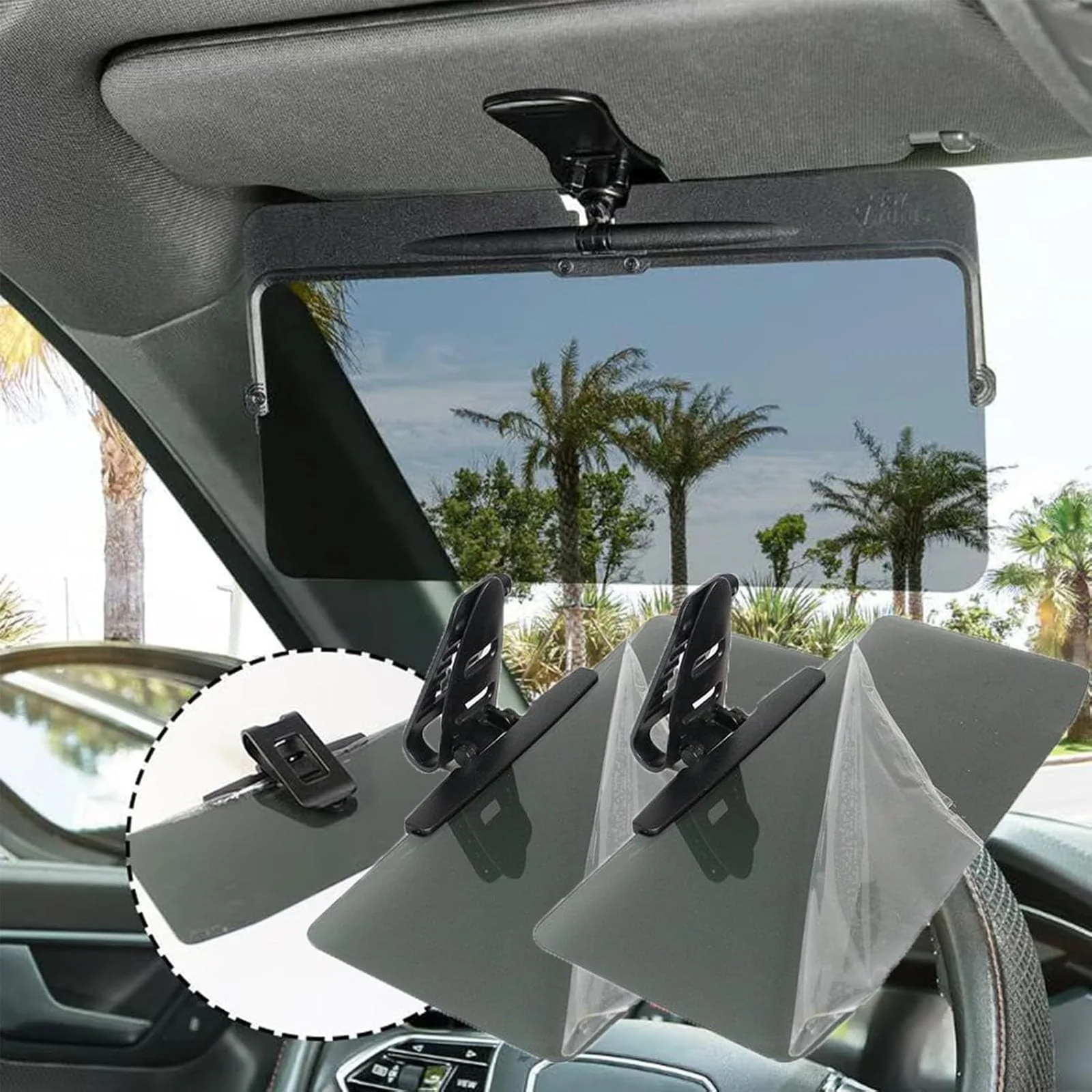 Car Sun Visor With Polarized Glare Protection - Image 12