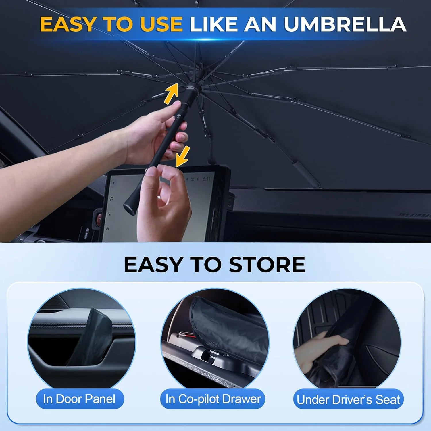 Car Windshield Sun Shade Umbrella - Image 2