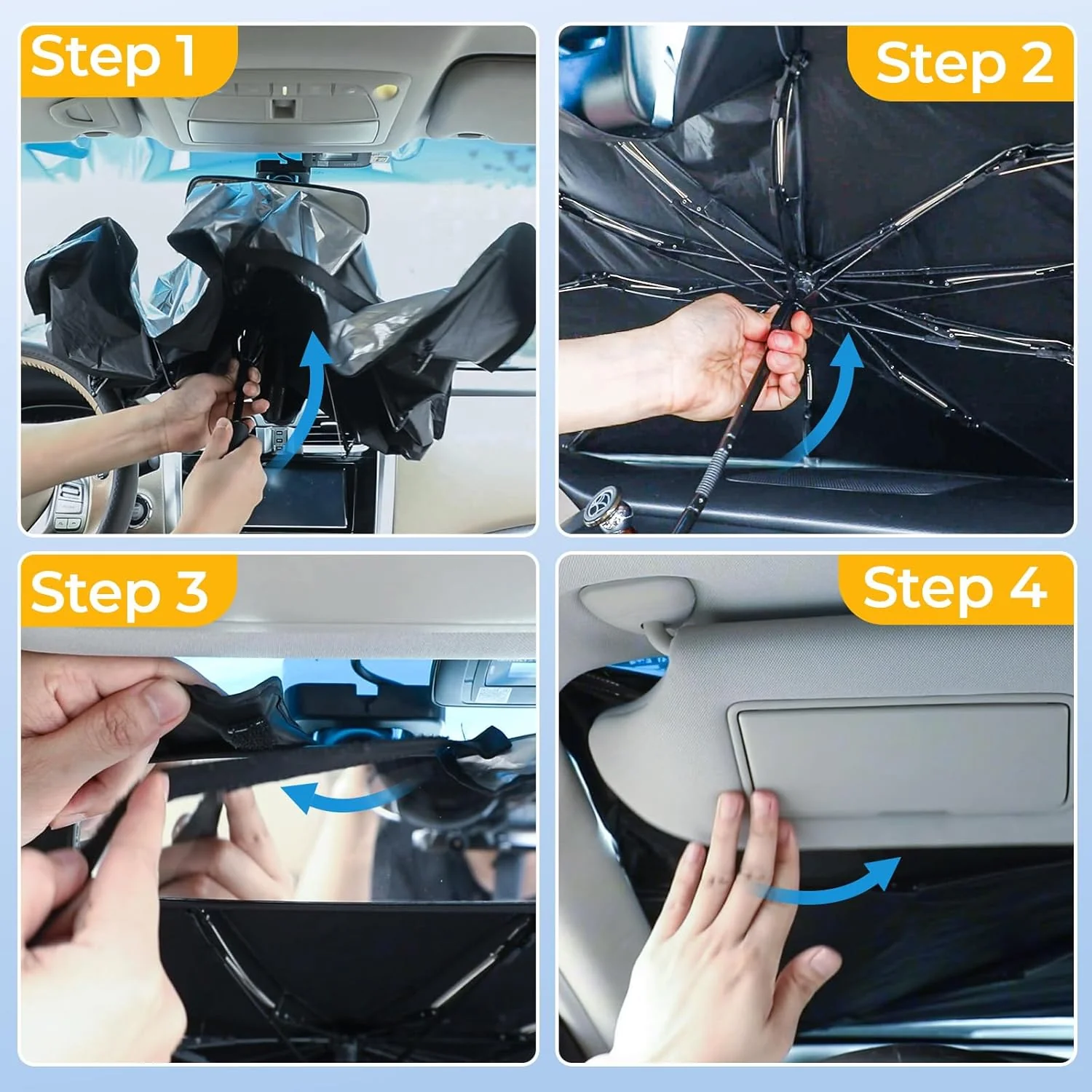Car Windshield Sun Shade Umbrella - Image 5