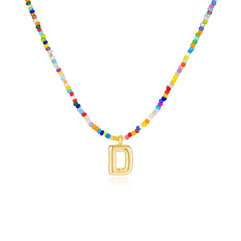 Custom Beaded Initial Necklace - Image 10