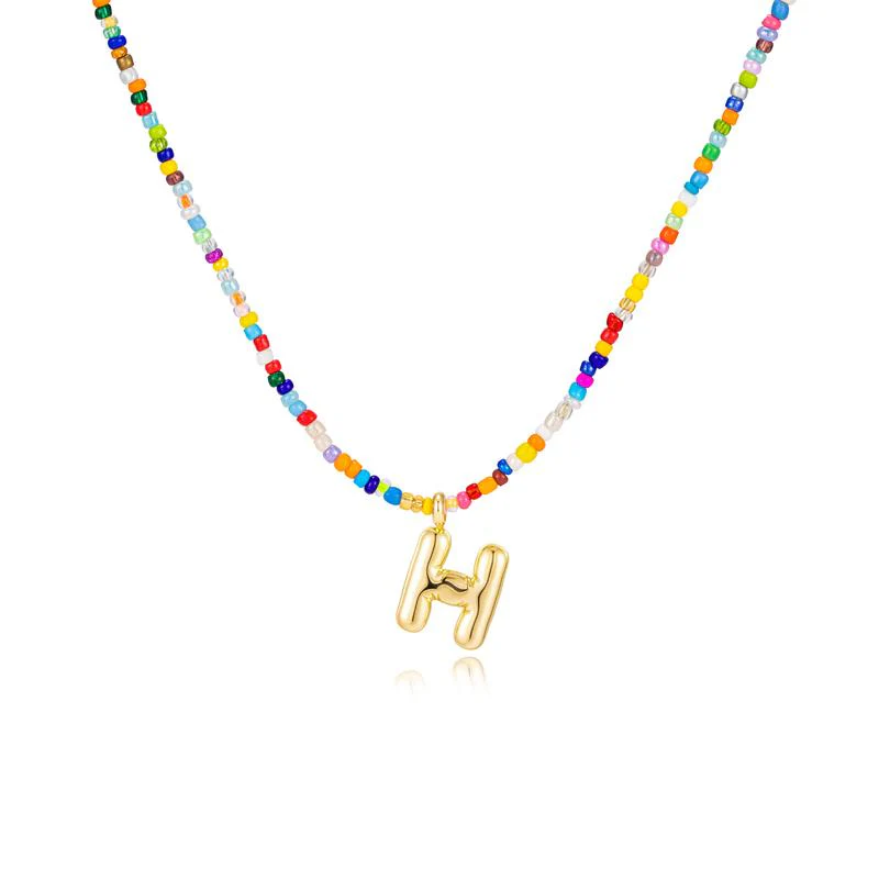 Custom Beaded Initial Necklace - Image 14