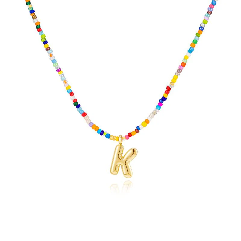 Custom Beaded Initial Necklace - Image 17