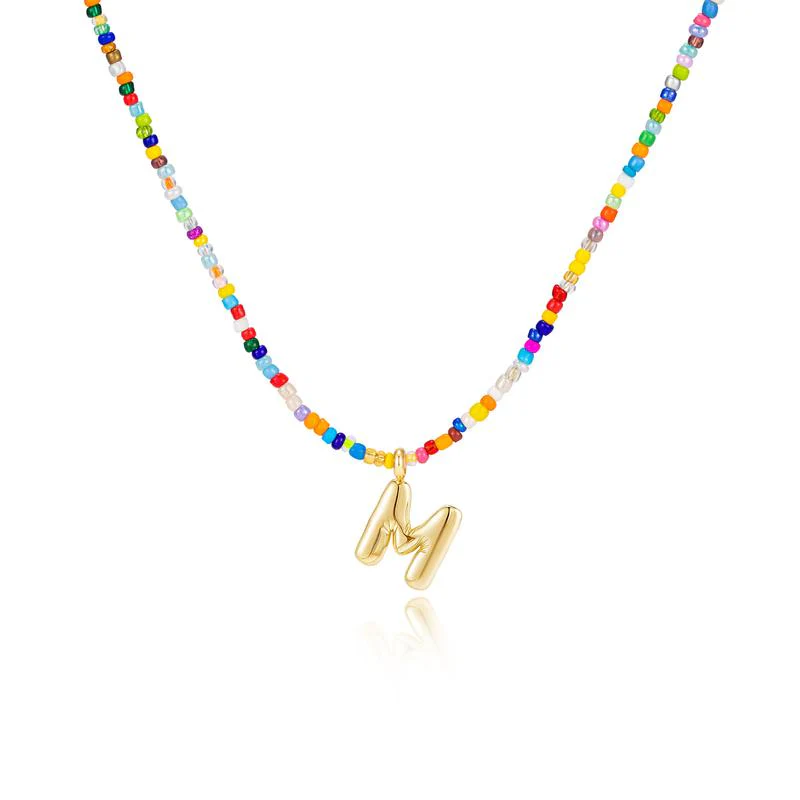 Custom Beaded Initial Necklace - Image 19