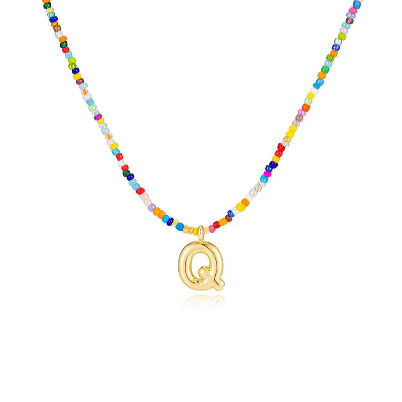 Custom Beaded Initial Necklace - Image 23