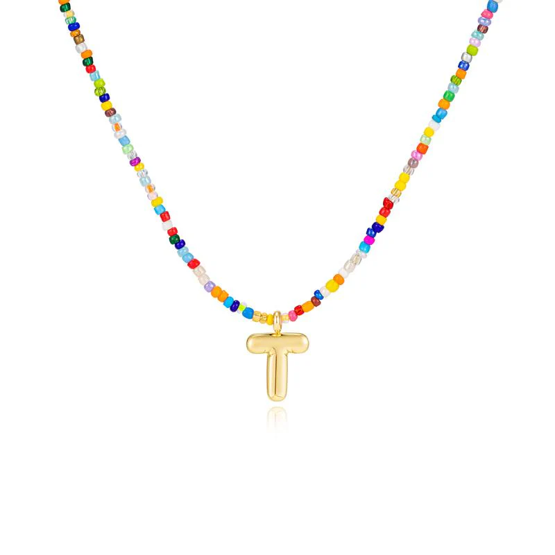 Custom Beaded Initial Necklace - Image 26