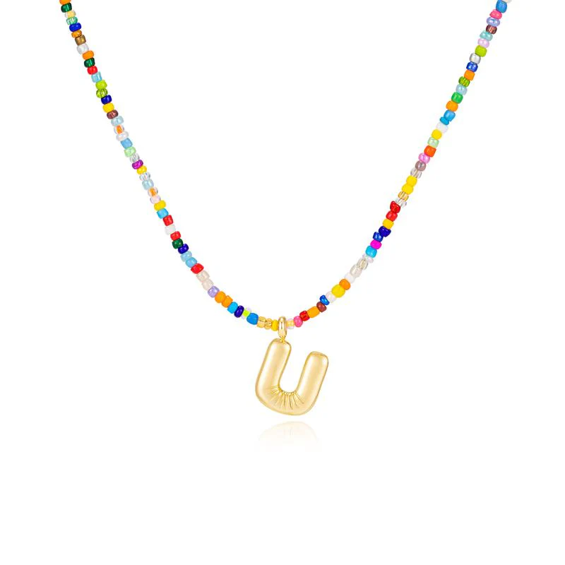 Custom Beaded Initial Necklace - Image 27