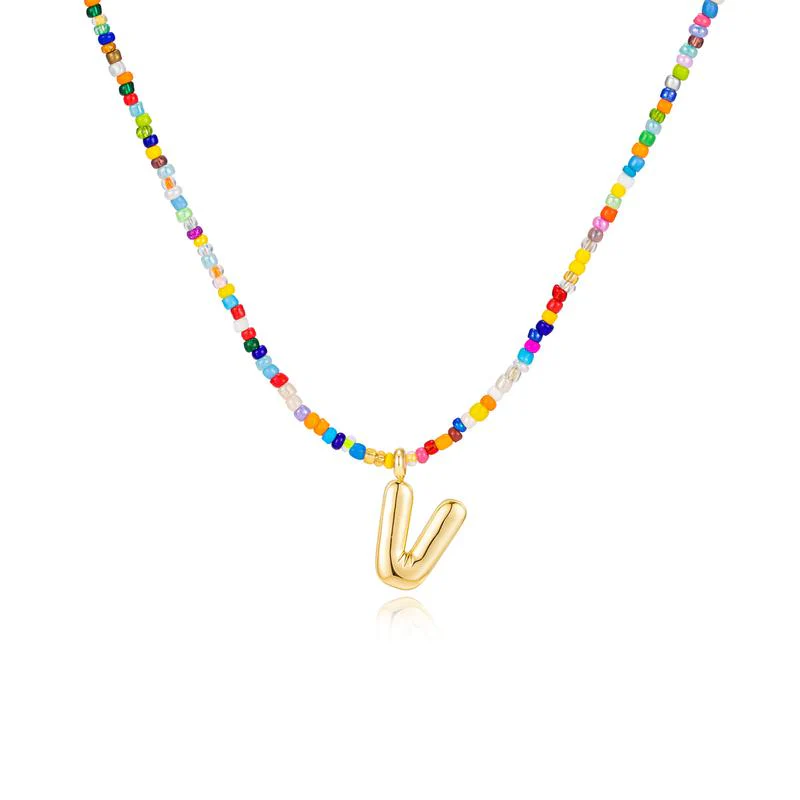 Custom Beaded Initial Necklace - Image 28