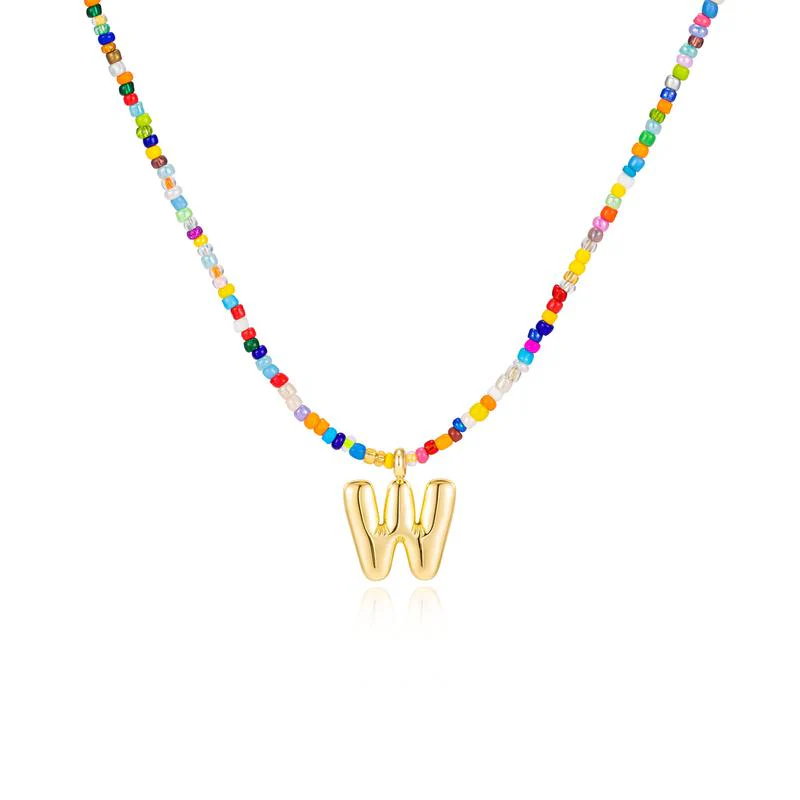 Custom Beaded Initial Necklace - Image 29