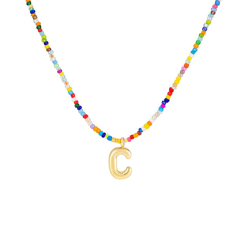Custom Beaded Initial Necklace - Image 9