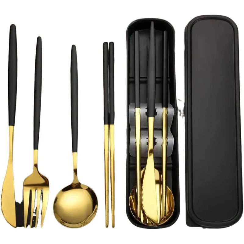 Elegant Gold Travel Cutlery - Image 7