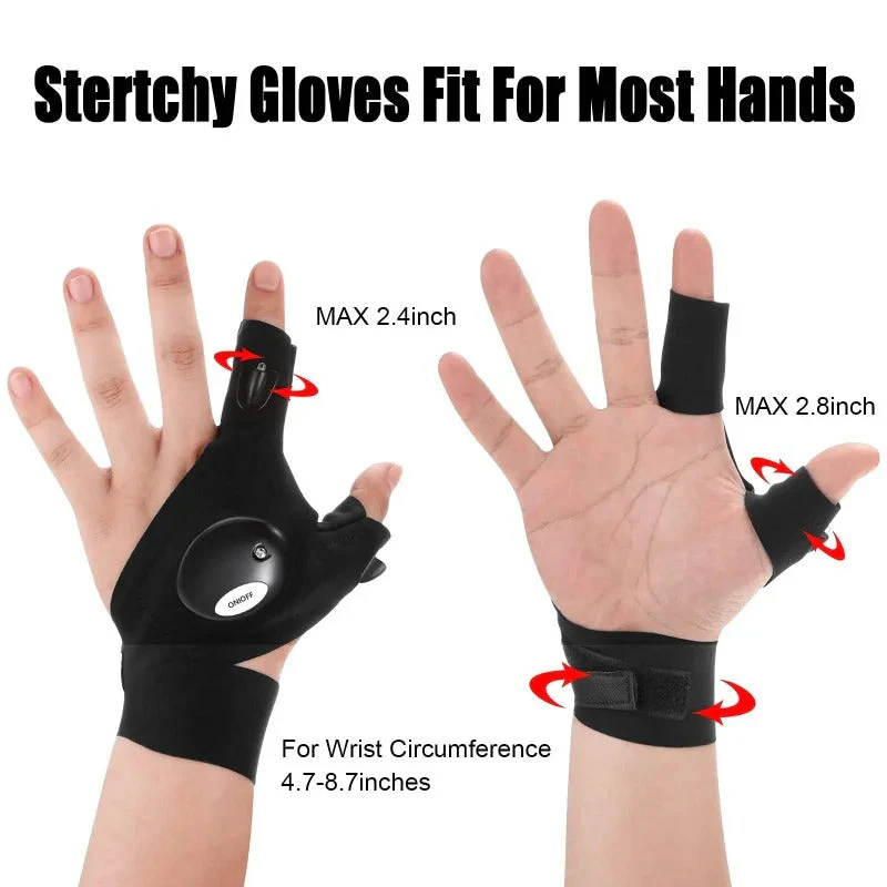 Hands-Free LED Flashlight Waterproof Gloves - Image 14