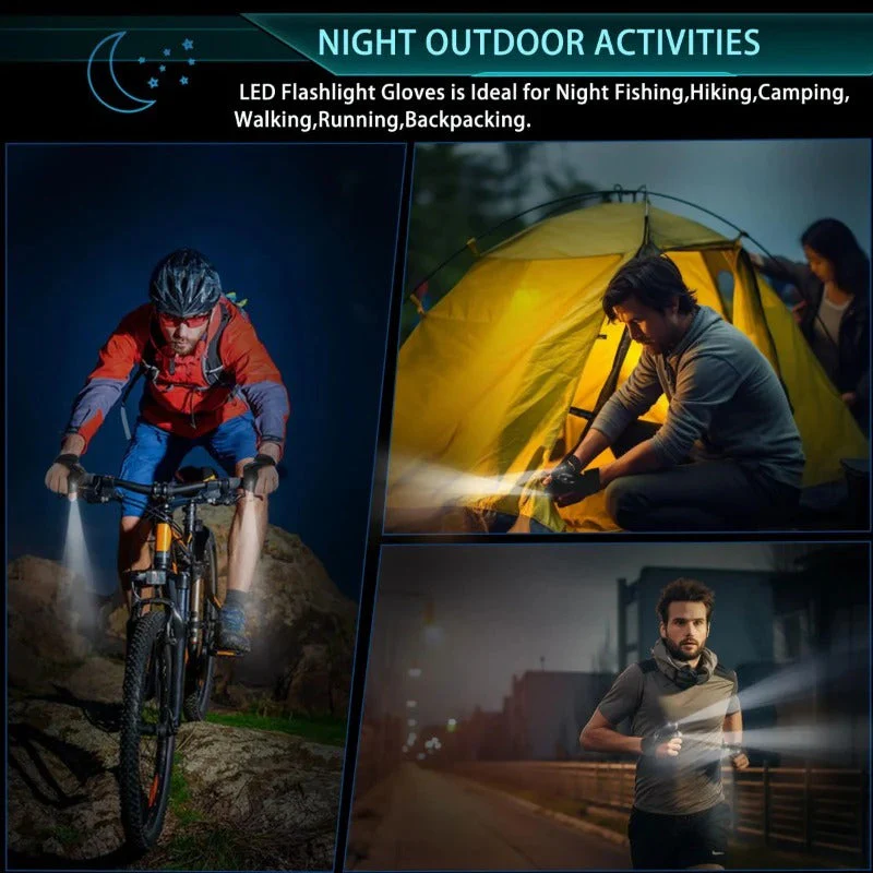Hands-Free LED Flashlight Waterproof Gloves - Image 2