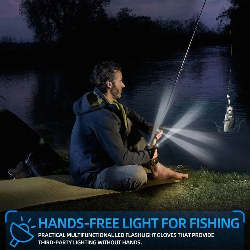 Hands-Free LED Flashlight Waterproof Gloves - Image 4