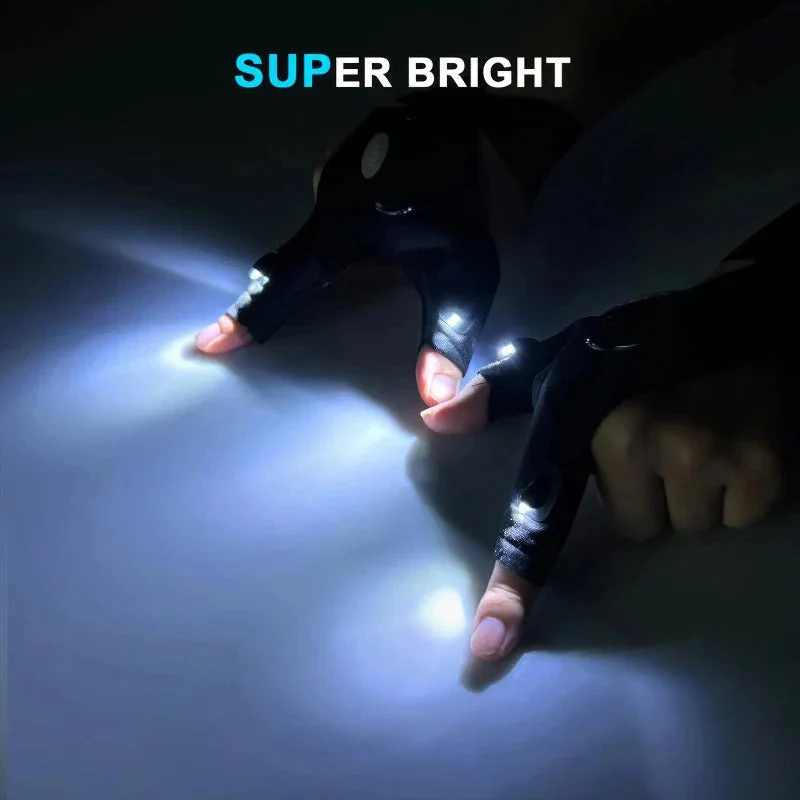 Hands-Free LED Flashlight Waterproof Gloves - Image 7