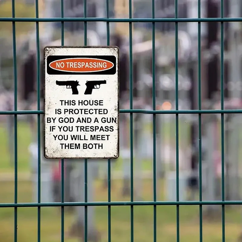 God & Gun Warning Sign - Image 4