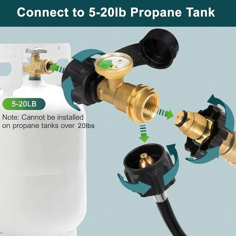 Luminous Propane Tank Gauge – Universal Fit with Leak Detector - Image 4