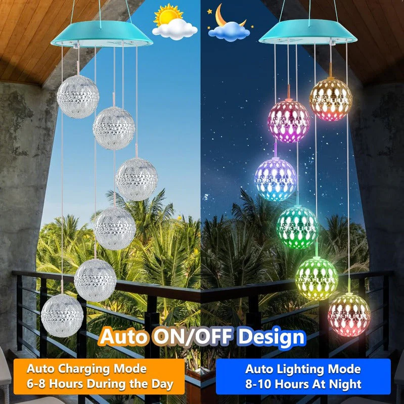 Magical Solar Ball Wind Chimes - Image 2