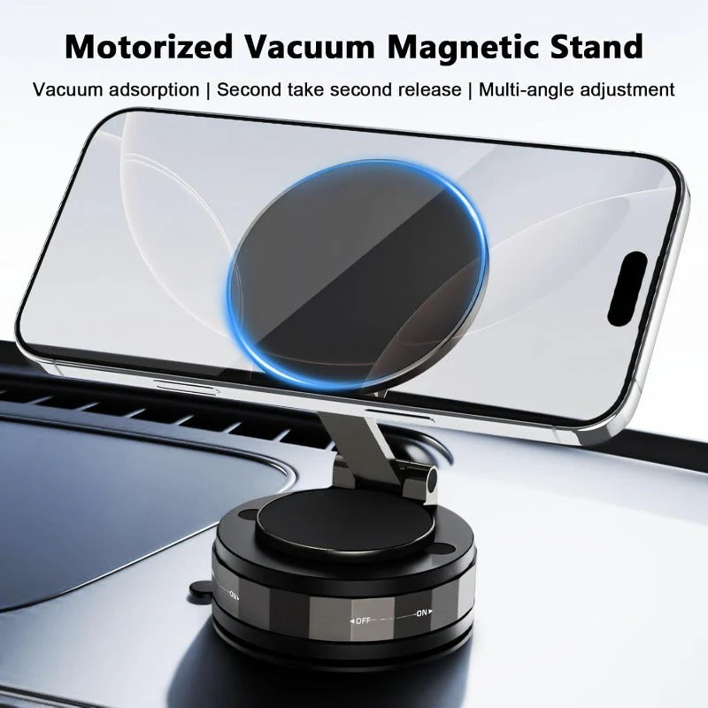 Magnetic Suction Mount – Foldable 360° Phone Holder with Vacuum Lock - Image 2