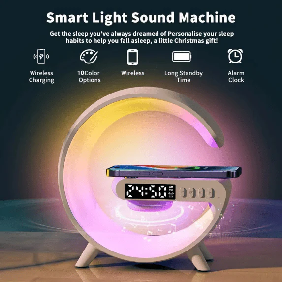 New Year HOT Sale - 49% OFF! 🔥Multifunctional Bluetooth Speaker-Colorful Atmosphere Light Wireless Charging and Clock All-in-one Machine - Image 12