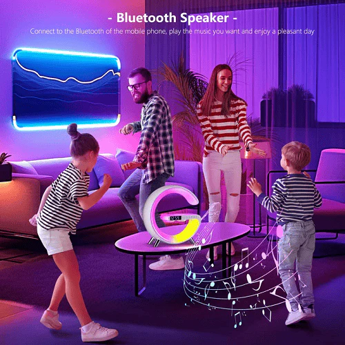New Year HOT Sale - 49% OFF! 🔥Multifunctional Bluetooth Speaker-Colorful Atmosphere Light Wireless Charging and Clock All-in-one Machine - Image 7