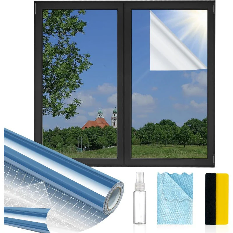 One-Way Privacy Window Film – Static Cling Mirror Tint with Full DIY Kit - Image 10