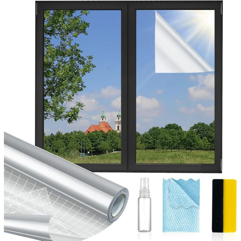 One-Way Privacy Window Film – Static Cling Mirror Tint with Full DIY Kit - Image 12