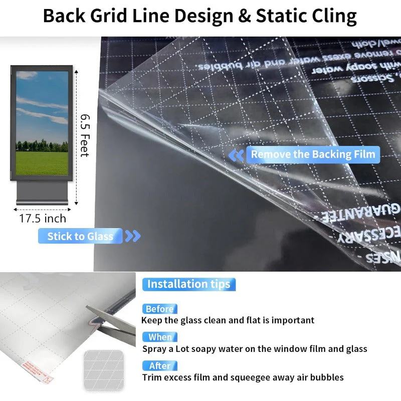 One-Way Privacy Window Film – Static Cling Mirror Tint with Full DIY Kit - Image 2