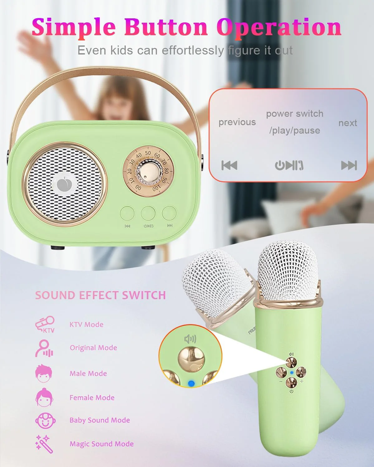 VivaMic Portable Kids Karaoke Fun Set - Image 4