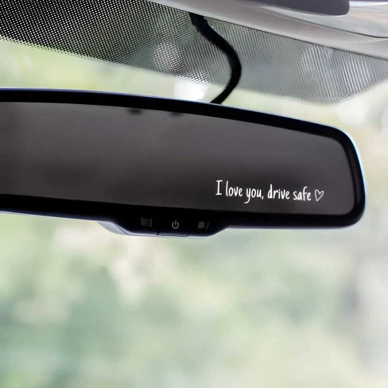 Rearview Mirror Vinyl Decal Reminder - Image 4