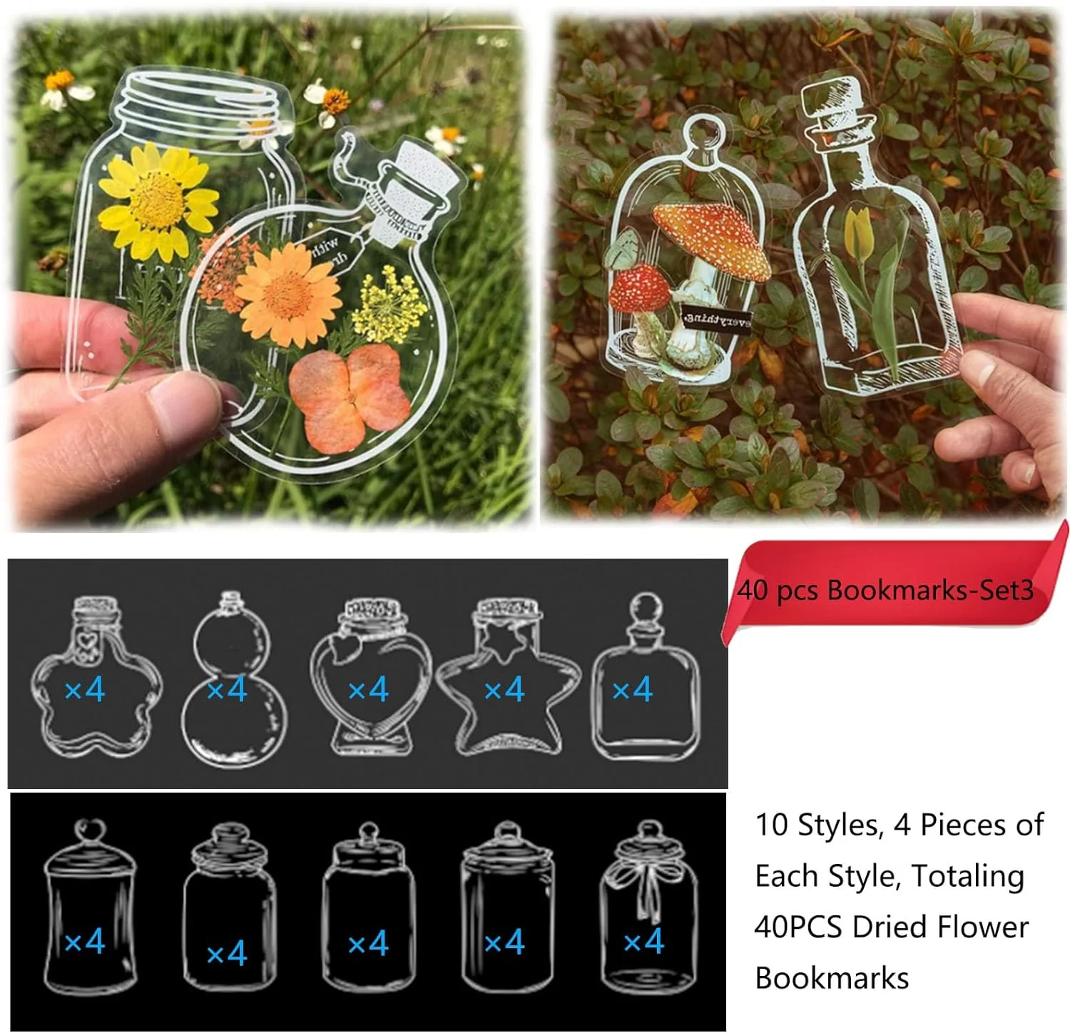Woyuosn Transparent Dried Flower Bookmarks - Image 15